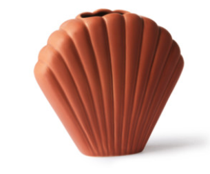 terracotta shell vase 
